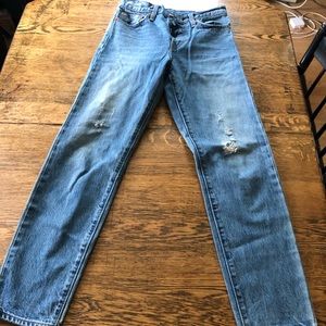 Levi’s waist 24 white oak cone denim